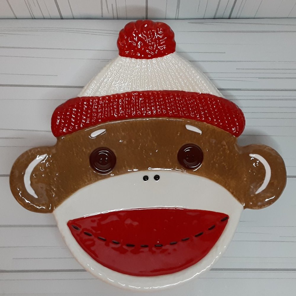 Sock Monkey Trivet Trinket Tray